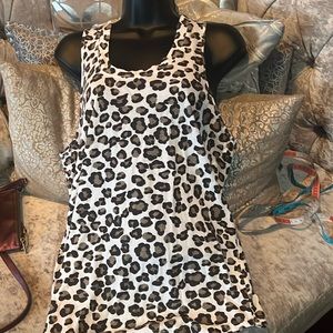 Monroe NWOT animal print tank size S made in USA